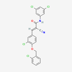 (2E)-3-{3-chloro-4-[(2-chlorobenzyl)oxy]phenyl}-2-cyano-N-(3,5-dichlorophenyl)prop-2-enamide