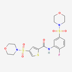 N-[2-fluoro-5-(morpholin-4-ylsulfonyl)phenyl]-4-(morpholin-4-ylsulfonyl)thiophene-2-carboxamide