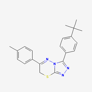 3-(4-tert-butylphenyl)-6-(4-methylphenyl)-7H-[1,2,4]triazolo[3,4-b][1,3,4]thiadiazine