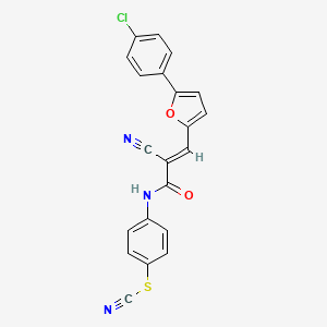 molecular formula C21H12ClN3O2S B11086844 4-({(2E)-3-[5-(4-chlorophenyl)furan-2-yl]-2-cyanoprop-2-enoyl}amino)phenyl thiocyanate 