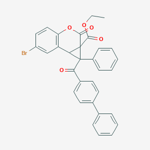 ethyl 1-(biphenyl-4-ylcarbonyl)-6-bromo-2-oxo-1-phenyl-1,7b-dihydrocyclopropa[c]chromene-1a(2H)-carboxylate