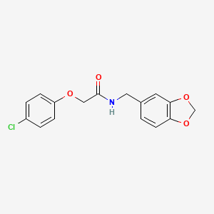 N-(1,3-benzodioxol-5-ylmethyl)-2-(4-chlorophenoxy)acetamide