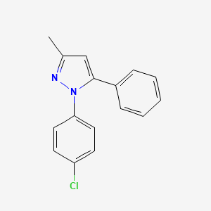 molecular formula C16H13ClN2 B11086860 1-(4-chlorophenyl)-3-methyl-5-phenyl-1H-pyrazole 