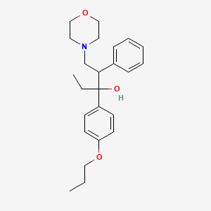 molecular formula C24H33NO3 B11086872 1-(Morpholin-4-yl)-2-phenyl-3-(4-propoxyphenyl)pentan-3-ol 