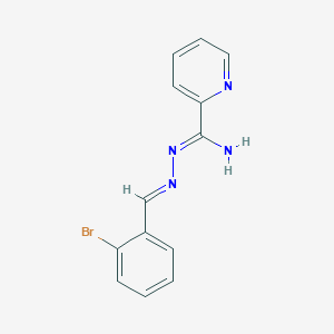 molecular formula C13H11BrN4 B11086880 N'-[(E)-(2-bromophenyl)methylidene]pyridine-2-carboximidohydrazide 