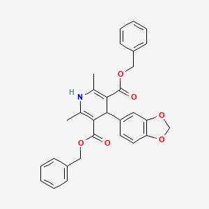 Dibenzyl 4-(1,3-benzodioxol-5-yl)-2,6-dimethyl-1,4-dihydropyridine-3,5-dicarboxylate