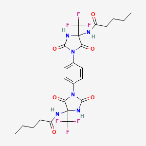 N,N'-{1,4-Phenylenebis[2,5-dioxo-4-(trifluoromethyl)-1,4-imidazolidinediyl]}dipentanamide