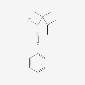 molecular formula C15H17F B11086909 [(1-Fluoro-2,2,3,3-tetramethylcyclopropyl)ethynyl]benzene 