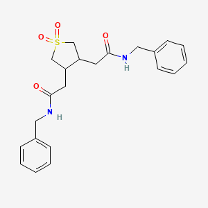 molecular formula C22H26N2O4S B11086912 2,2'-(1,1-dioxidotetrahydrothiene-3,4-diyl)bis(N-benzylacetamide) 