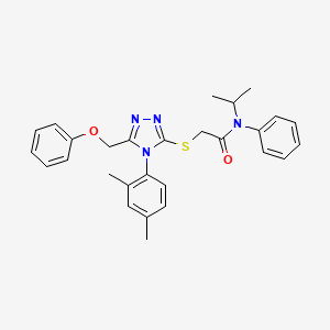 2-{[4-(2,4-dimethylphenyl)-5-(phenoxymethyl)-4H-1,2,4-triazol-3-yl]sulfanyl}-N-isopropyl-N-phenylacetamide