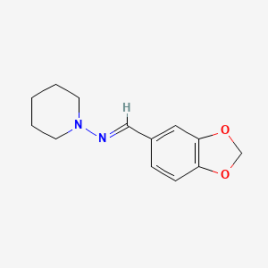 molecular formula C13H16N2O2 B11086934 N-[(E)-1,3-benzodioxol-5-ylmethylidene]piperidin-1-amine 