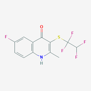 1H-Quinolin-4-one, 6-fluoro-2-methyl-3-(1,1,2,2-tetrafluoroethylsulfanyl)-