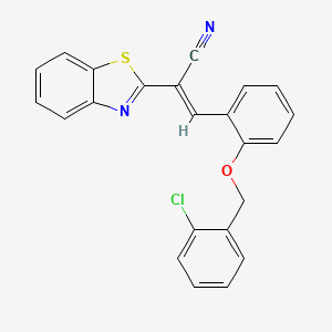 (2E)-2-(1,3-benzothiazol-2-yl)-3-{2-[(2-chlorobenzyl)oxy]phenyl}prop-2-enenitrile