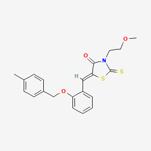 (5Z)-3-(2-methoxyethyl)-5-{2-[(4-methylbenzyl)oxy]benzylidene}-2-thioxo-1,3-thiazolidin-4-one