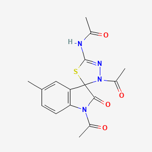 N-(1,3'-diacetyl-5-methyl-2-oxo-1,2-dihydro-3'H-spiro[indole-3,2'-[1,3,4]thiadiazol]-5'-yl)acetamide