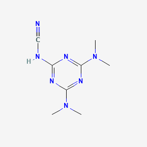 molecular formula C8H13N7 B11086994 [4,6-Bis(dimethylamino)-1,3,5-triazin-2-yl]cyanamide 