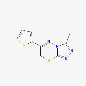 molecular formula C9H8N4S2 B11086999 7H-[1,2,4]Triazolo[3,4-b][1,3,4]thiadiazine, 3-methyl-6-(thiophen-2-yl)- 