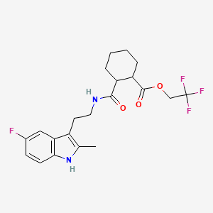 2,2,2-trifluoroethyl 2-({[2-(5-fluoro-2-methyl-1H-indol-3-yl)ethyl]amino}carbonyl)cyclohexanecarboxylate