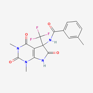 N-[1,3-dimethyl-2,4,6-trioxo-5-(trifluoromethyl)-2,3,4,5,6,7-hexahydro-1H-pyrrolo[2,3-d]pyrimidin-5-yl]-3-methylbenzamide