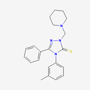 molecular formula C21H24N4S B11087040 4-(3-methylphenyl)-5-phenyl-2-(piperidin-1-ylmethyl)-2,4-dihydro-3H-1,2,4-triazole-3-thione 