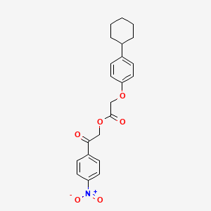 2-(4-Nitrophenyl)-2-oxoethyl 2-(4-cyclohexylphenoxy)acetate