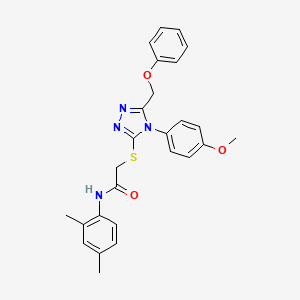 N-(2,4-dimethylphenyl)-2-{[4-(4-methoxyphenyl)-5-(phenoxymethyl)-4H-1,2,4-triazol-3-yl]sulfanyl}acetamide