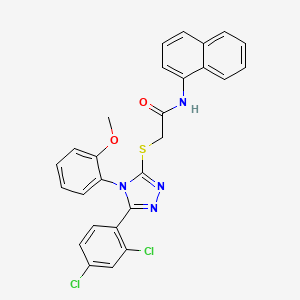 2-{[5-(2,4-dichlorophenyl)-4-(2-methoxyphenyl)-4H-1,2,4-triazol-3-yl]sulfanyl}-N-(naphthalen-1-yl)acetamide