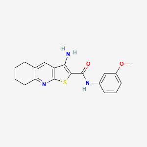 molecular formula C19H19N3O2S B11087068 3-amino-N-(3-methoxyphenyl)-5,6,7,8-tetrahydrothieno[2,3-b]quinoline-2-carboxamide 