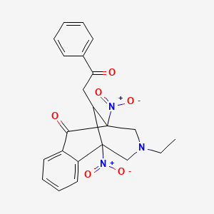 3-ethyl-1,5-dinitro-11-(2-oxo-2-phenylethyl)-2,3,4,5-tetrahydro-1,5-methano-3-benzazocin-6(1H)-one