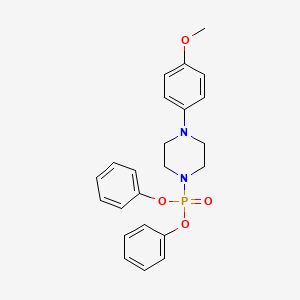 molecular formula C23H25N2O4P B11087123 Diphenyl [4-(4-methoxyphenyl)piperazino]phosphonate 