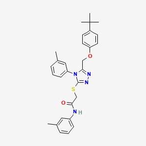 2-({5-[(4-tert-butylphenoxy)methyl]-4-(3-methylphenyl)-4H-1,2,4-triazol-3-yl}sulfanyl)-N-(3-methylphenyl)acetamide