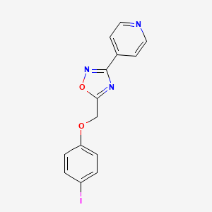 4-{5-[(4-Iodophenoxy)methyl]-1,2,4-oxadiazol-3-yl}pyridine