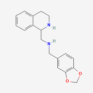 molecular formula C18H20N2O2 B11087167 1-(1,3-benzodioxol-5-yl)-N-(1,2,3,4-tetrahydroisoquinolin-1-ylmethyl)methanamine 