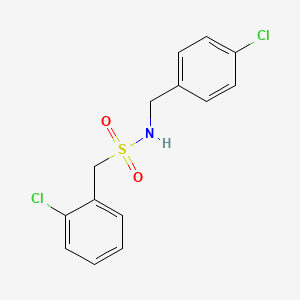 molecular formula C14H13Cl2NO2S B11087175 N-(4-chlorobenzyl)-1-(2-chlorophenyl)methanesulfonamide 