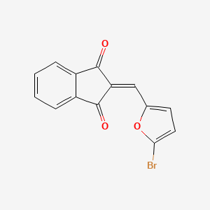 molecular formula C14H7BrO3 B11087189 2-[(5-bromo-2-furyl)methylene]-1H-indene-1,3(2H)-dione 