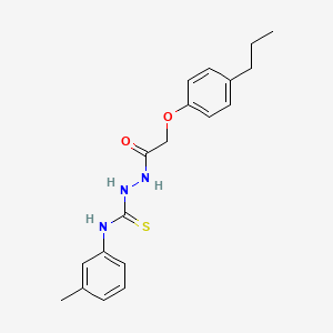 N-(3-methylphenyl)-2-[(4-propylphenoxy)acetyl]hydrazinecarbothioamide