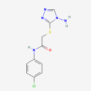 2-[(4-amino-4H-1,2,4-triazol-3-yl)sulfanyl]-N-(4-chlorophenyl)acetamide