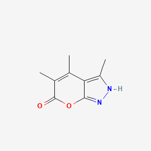 molecular formula C9H10N2O2 B11087232 3,4,5-Trimethylpyrano[2,3-c]pyrazol-6(1H)-one 