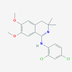 molecular formula C19H20Cl2N2O2 B11087247 N-(2,4-dichlorophenyl)-6,7-dimethoxy-3,3-dimethyl-3,4-dihydroisoquinolin-1-amine 