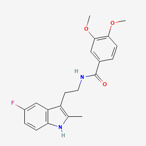 N-[2-(5-fluoro-2-methyl-1H-indol-3-yl)ethyl]-3,4-dimethoxybenzamide