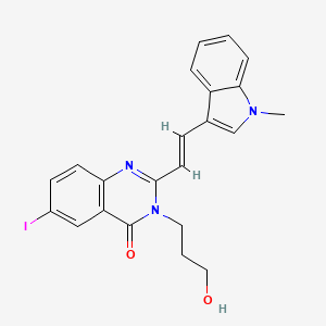 molecular formula C22H20IN3O2 B11087273 3-(3-hydroxypropyl)-6-iodo-2-[(E)-2-(1-methyl-1H-indol-3-yl)ethenyl]quinazolin-4(3H)-one 