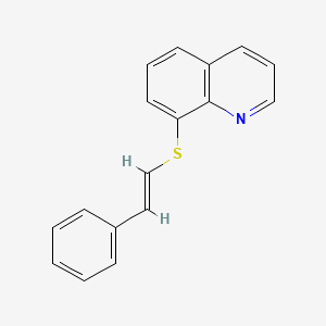 8-{[(E)-2-phenylethenyl]sulfanyl}quinoline