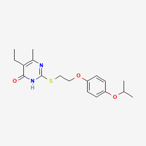 5-ethyl-2-{[2-(4-isopropoxyphenoxy)ethyl]thio}-6-methyl-4(1H)-pyrimidinone