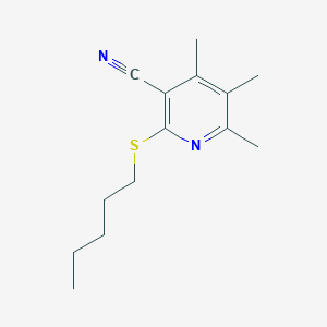 4,5,6-Trimethyl-2-(pentylsulfanyl)pyridine-3-carbonitrile