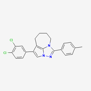 4-(3,4-Dichlorophenyl)-1-(4-methylphenyl)-5,6,7,8-tetrahydro-2,2a,8a-triazacyclopenta[cd]azulene