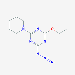 molecular formula C10H15N7O B11087354 2-Azido-4-ethoxy-6-(piperidin-1-yl)-1,3,5-triazine 