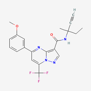 5-(3-methoxyphenyl)-N-(3-methylpent-1-yn-3-yl)-7-(trifluoromethyl)pyrazolo[1,5-a]pyrimidine-3-carboxamide