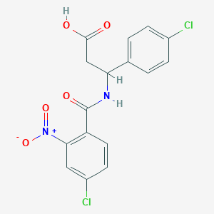 3-[(4-Chloro-2-nitrobenzoyl)amino]-3-(4-chlorophenyl)propanoic acid