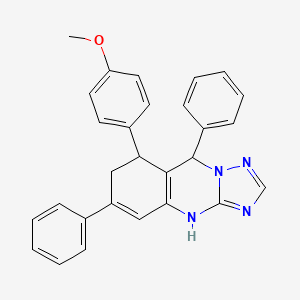 8-(4-Methoxyphenyl)-6,9-diphenyl-4,7,8,9-tetrahydro[1,2,4]triazolo[5,1-b]quinazoline