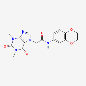 N-(2,3-dihydro-1,4-benzodioxin-6-yl)-2-(1,3-dimethyl-2,6-dioxo-1,2,3,6-tetrahydro-7H-purin-7-yl)acetamide